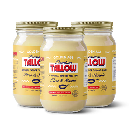 Pure & Simple Beef Tallow- 14oz (Case of 6)