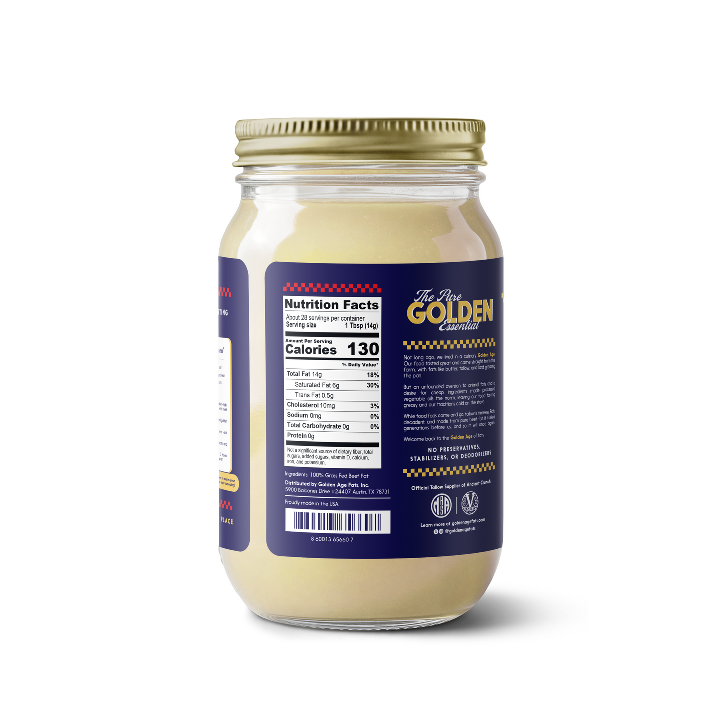 Grass Fed Beef Tallow - 14oz (Case of 6)